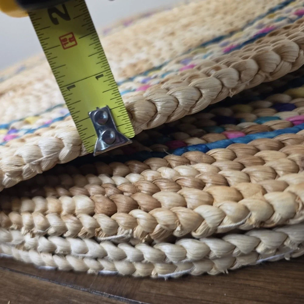 Set 4 VTG Braided Oval Placemats 11.5x17.5 Farmhouse Country Cottage Woven Boho